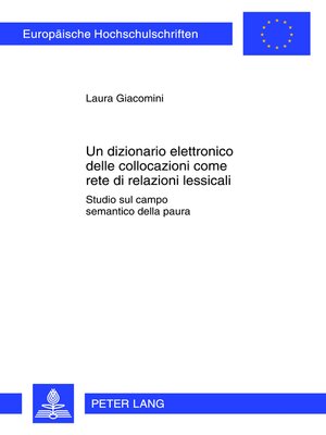cover image of Un dizionario elettronico delle collocazioni come rete di relazioni lessicali